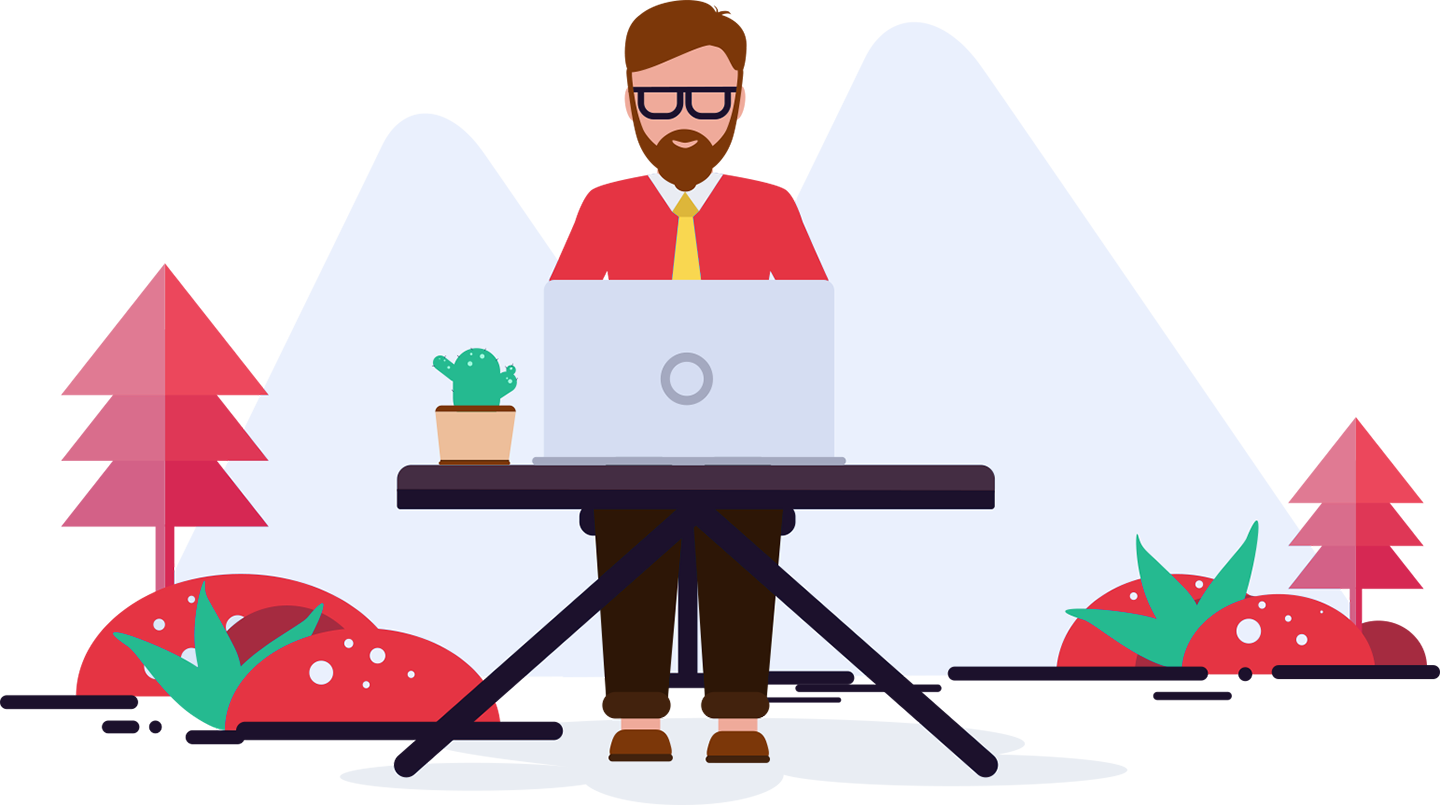 Business Man with Laptop